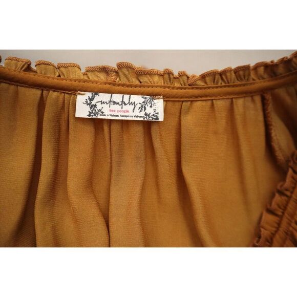 Intimately Free People OB1089527 Women's Sz XS Rust All Tucks Bodysuit - Picture 3 of 9